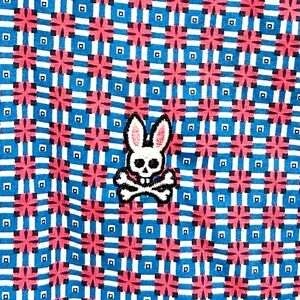 Psycho Bunny Blue and Pink Graphic Shirt